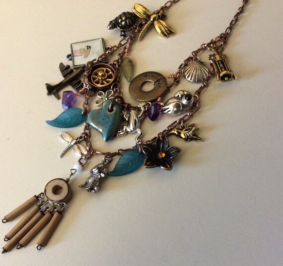 Items similar to Collage Necklace on Etsy