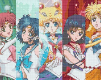 Sailor Moon Crystal Version - pdf cross stitch pattern istant download - schema a punto croce formato pdf scaricabile
