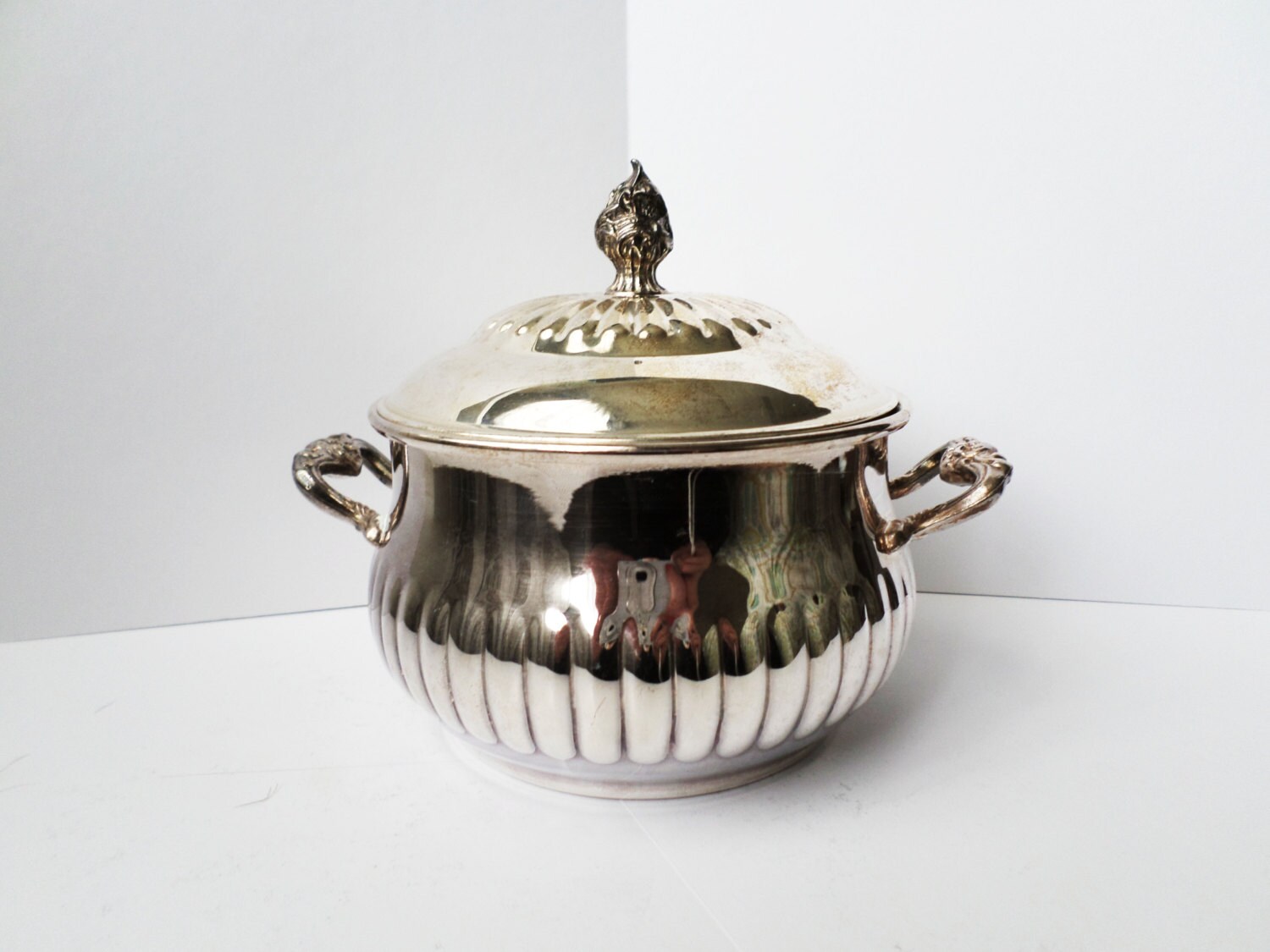 Antique Sheridan Silverplate Sugar Bowl