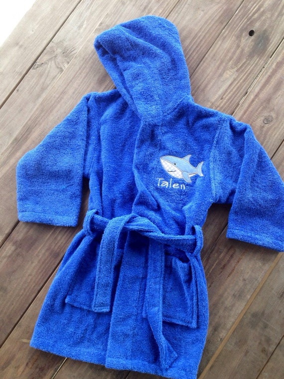 Personalized Boys beach coverup boys bathrobe by BusyBowsbyMandy