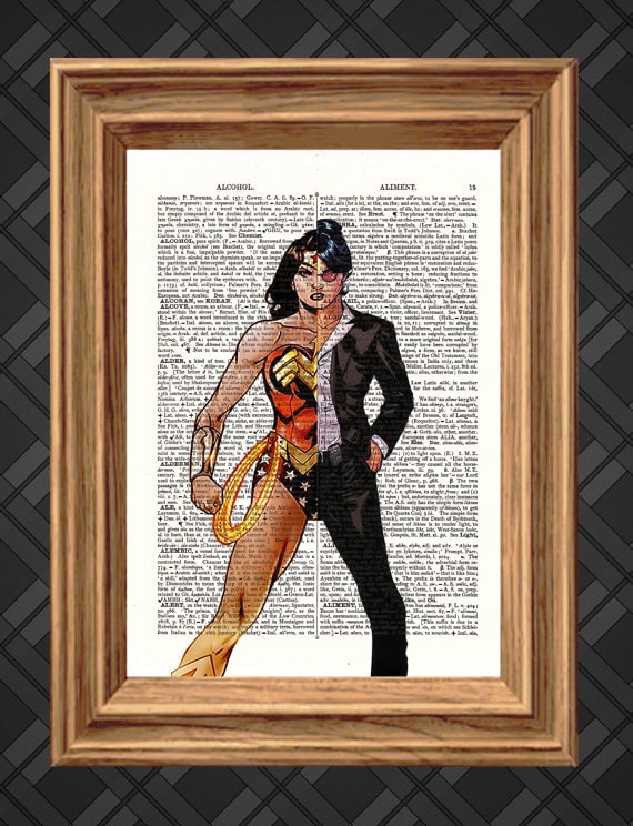 Wonder Woman Diana Prince Alter Ego by picturehouseprints on Etsy