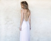 Bridesmaids light pink dress, open back maxi dress