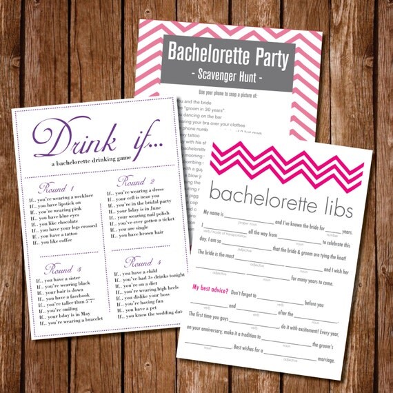 Items similar to Printable -Bachelorette Party Game Pack on Etsy