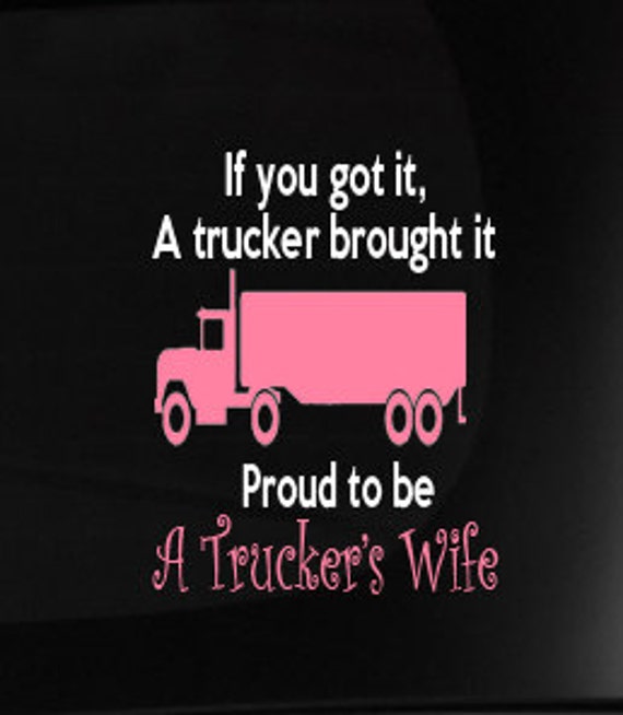 Items similar to Large Proud to be a Trucker's Wife Car Decals Vinyl ...