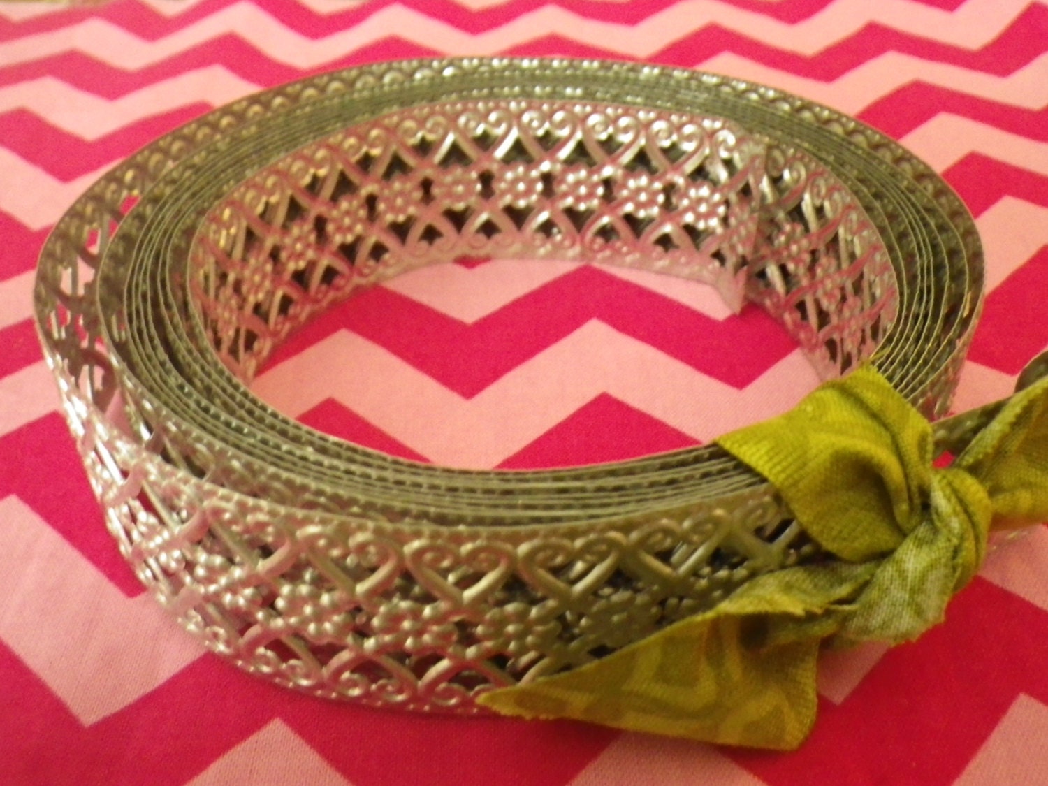 Metal Ribbon Galvanized Trim Metal by TheElegantArmadillo on Etsy