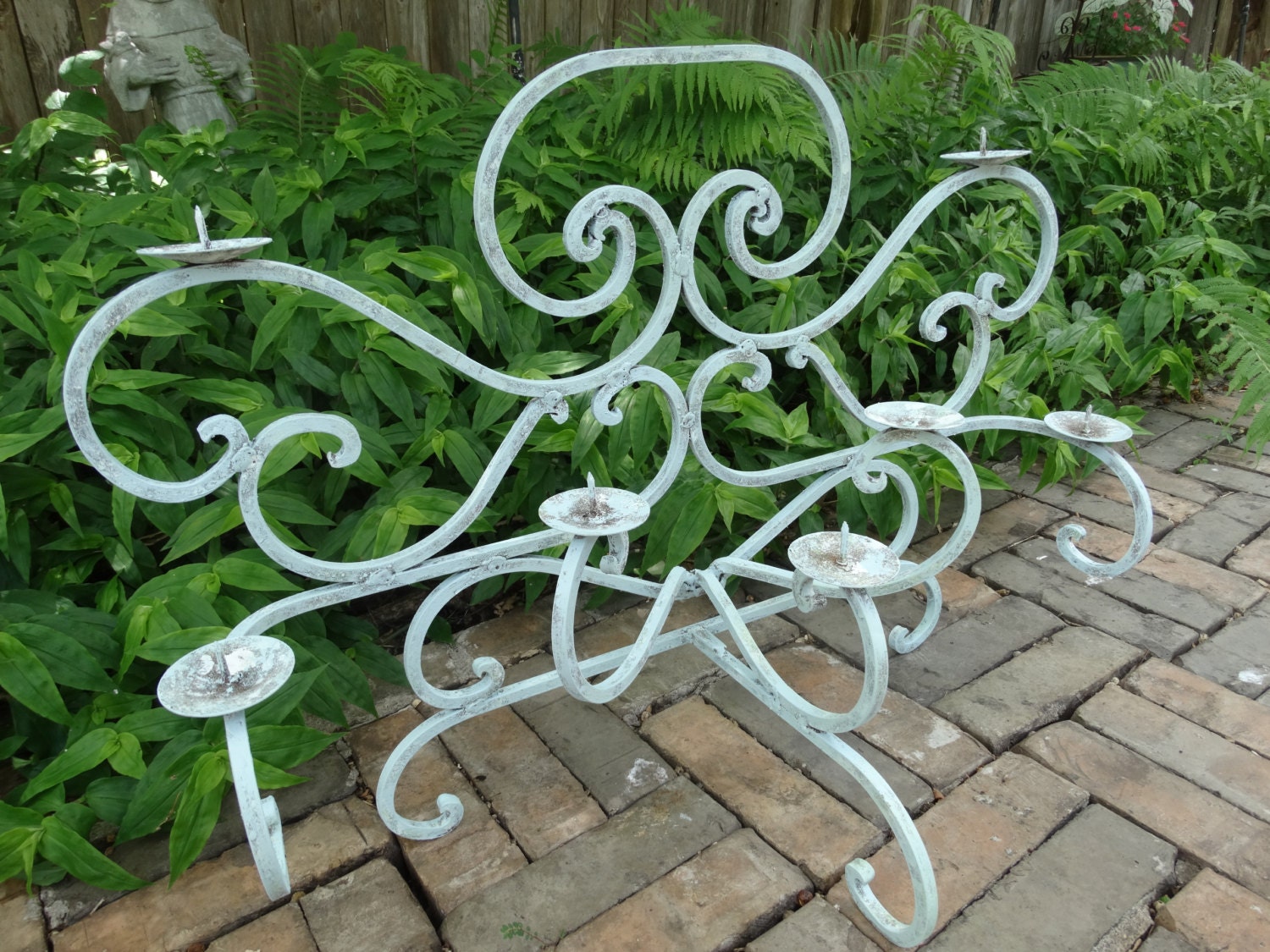 Ornate Iron Fireplace Candelabra painted by MyCozyCottageDecor