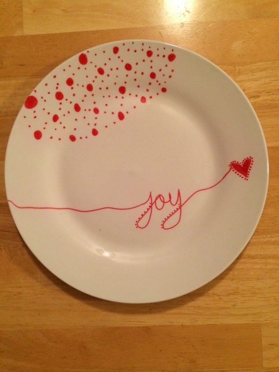 Items similar to Hand drawn plates! on Etsy