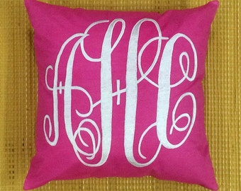 30% OFF Sale Monogram Decorative Pillow 20 X 20 Personalized Gift Custom Made Home Gift Housewarming Gift Available in All Sizes