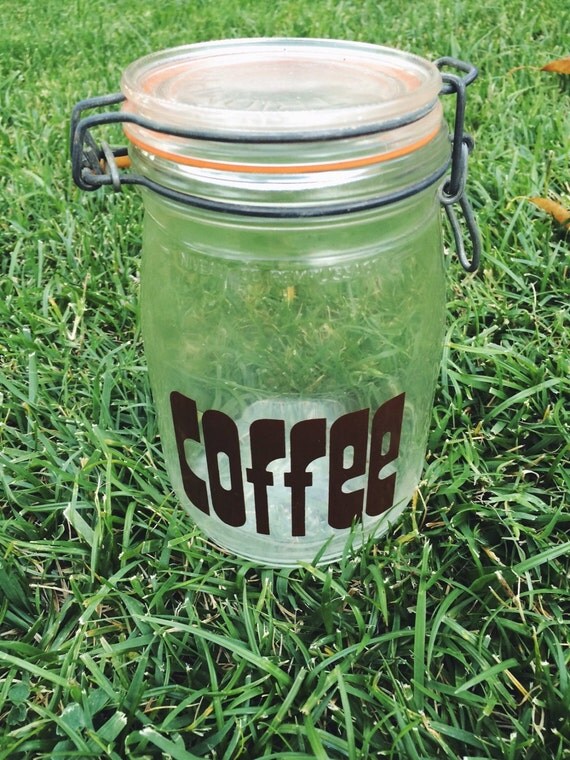 Vintage 'Coffee' Jar by BuenosDiazVintage on Etsy