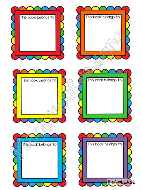 items similar to printable classroom back to school book labels this