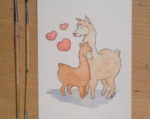 Popular items for llama painting on Etsy