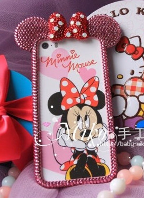 Items Similar To Pink Rose Hot Handmade Minnie Mouse Phone Case Bumper Iphone4 4s 5 5s For Her 1991