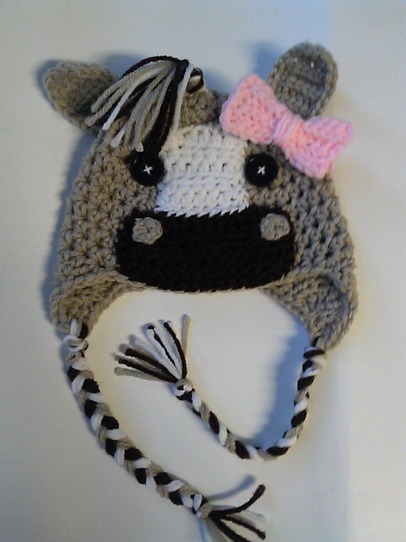 Horse Hat Crocheted Horse Hat Baby Horse Hat Horse by YarnCozy