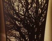 Intricate Black Tree Paper Cut, Hand Cut, Extremely Large (A2), Unframed