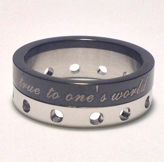 Mens Ring, Custom Ring, Personalized Ring, Titanium Ring