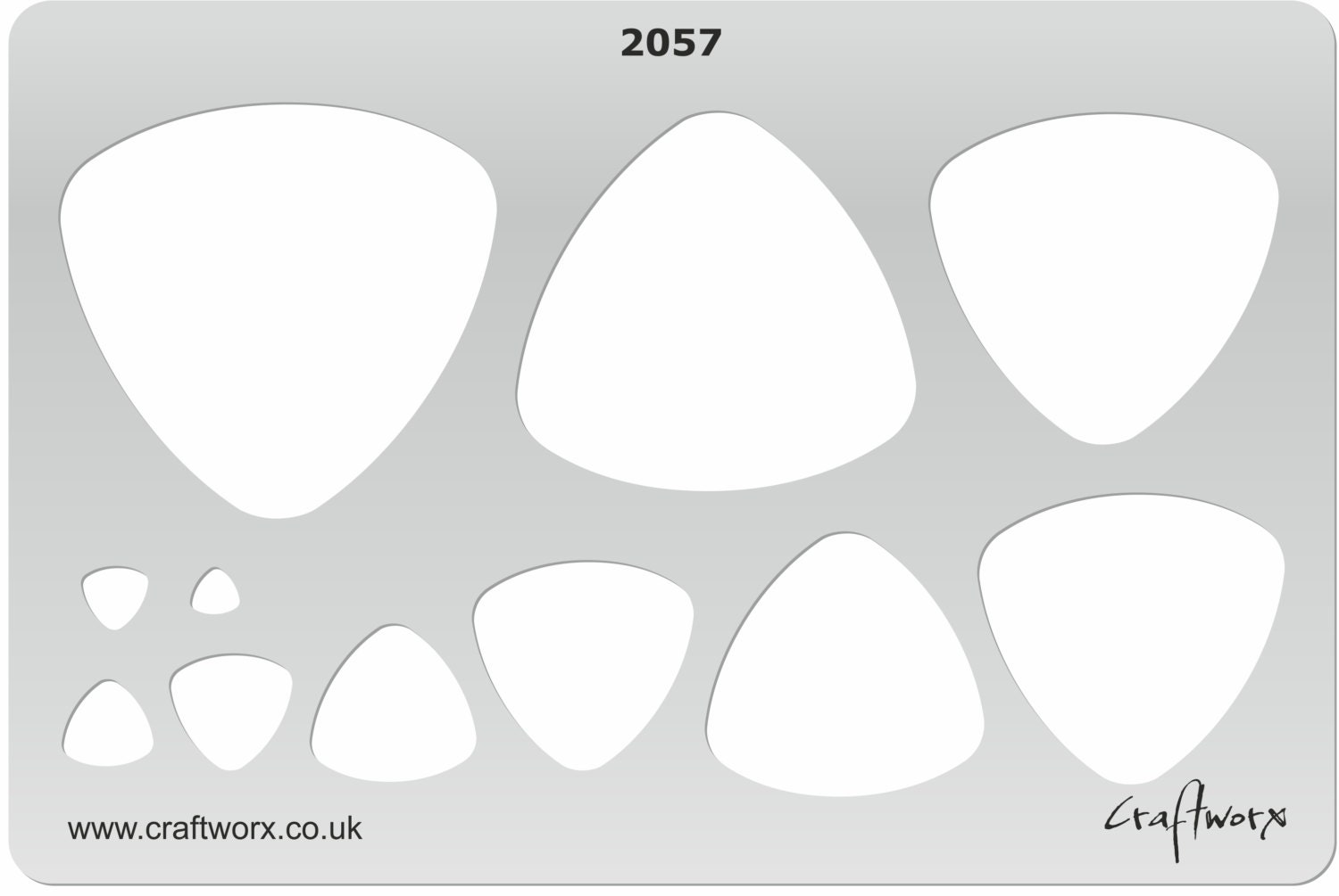 Polymer &amp; Metal Clay Template item 2057 Fat Triangle