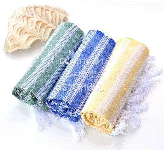 Eco Friendly Towel Set of 3 Turkish Towels Fouta Beach