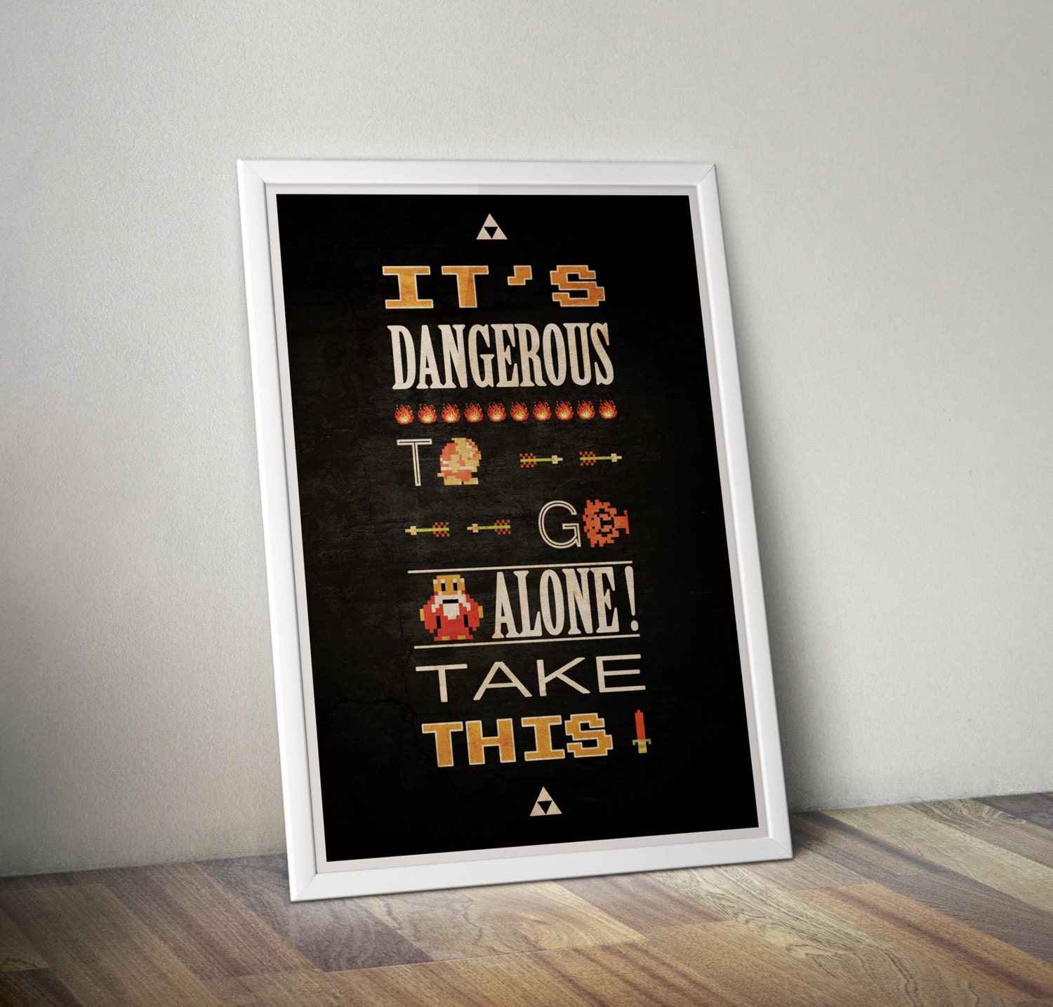 POSTER ZELDA NINTENDO It's Dangerous to go Alone Take