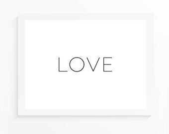10x8 INSTANT DOWNLOAD Art Print - LOVE