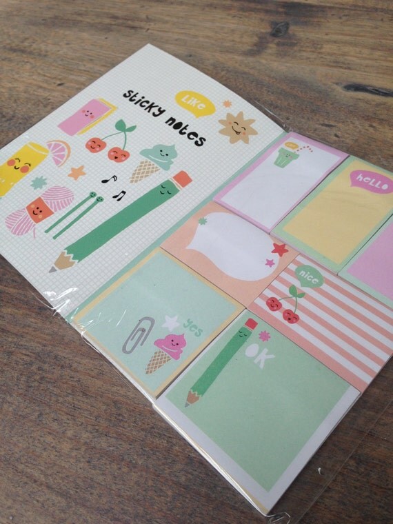 Cute sticky notes set