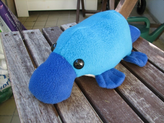 light blue platypus stuffed animal