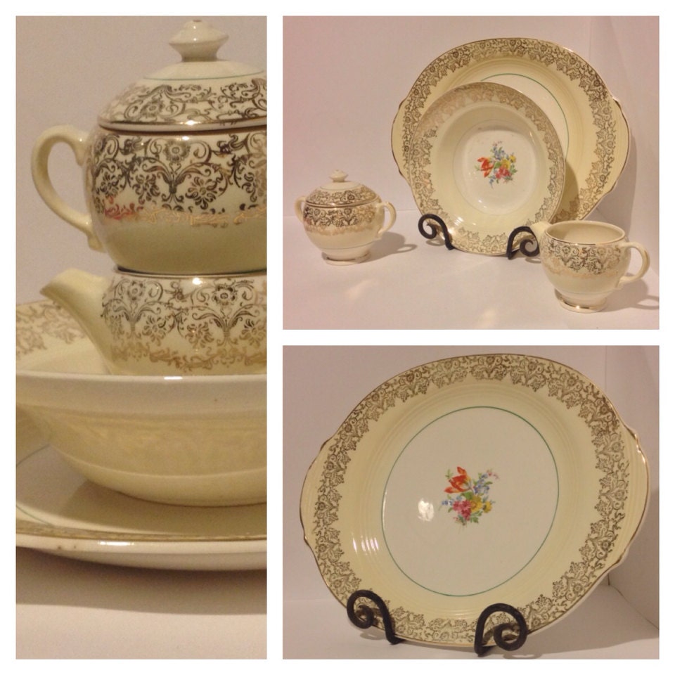 13 3/4″ China Serving Platter Made By The Salem China Co. In The