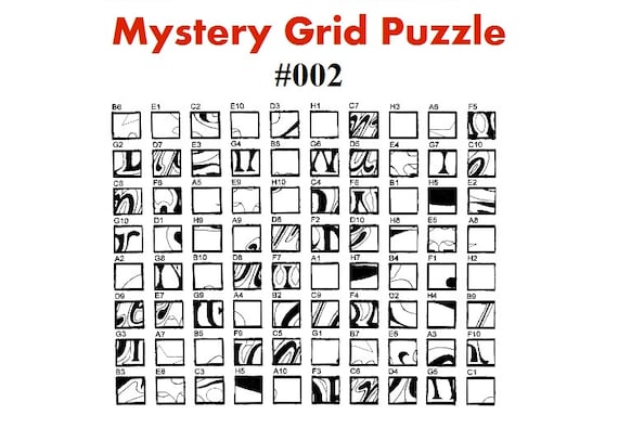 Mystery Grid Drawing Puzzles Printable