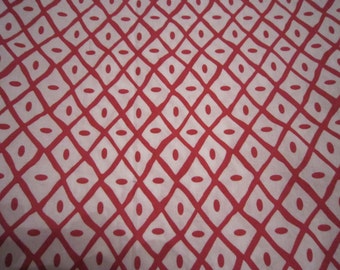 Baby Crib Sheet or Toddler Bed Sheet - Red Diamond Pattern