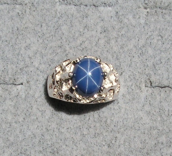 12X10mm Vintage LINDE LINDY Cornflower Blue Star Sapphire