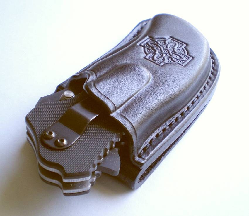 Custom Leather Sheath for Zero Tolerance 0350 Folding Knife