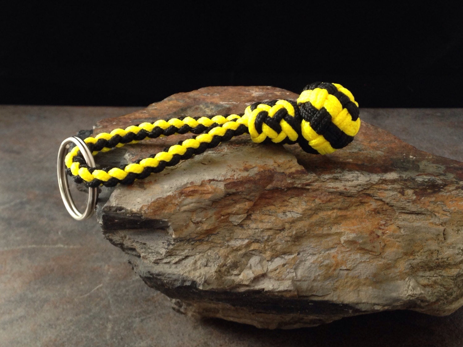 Nautical Rope Keychain Paracord Keychain With Fancy Knotwork.