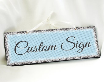 PARIS - Custom Signs in Green, Violet, Blue, Pink. Door Sign. Vintage Lace. Nursery Decor. Boutique Sign. French Decor. Holiday Gift