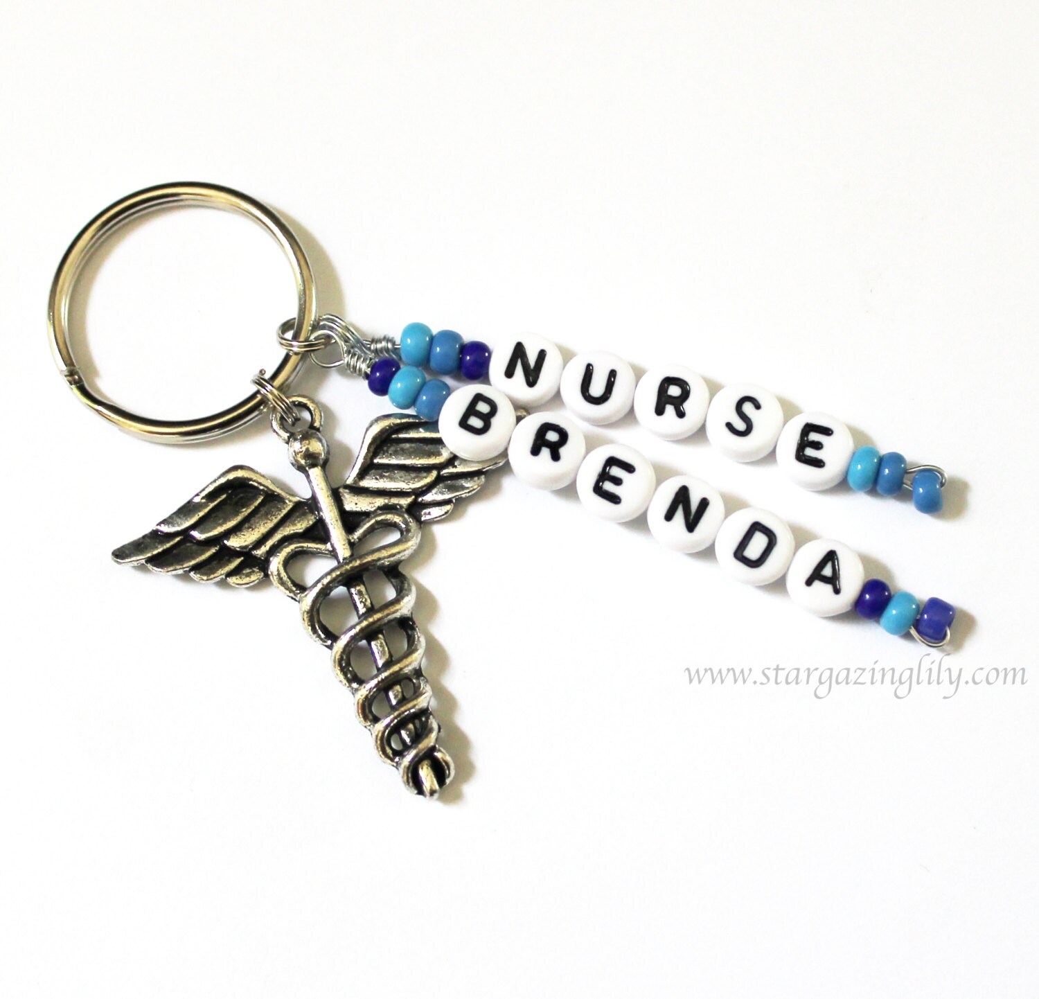 Medical Alert Keychain Personalized with Charm of choice