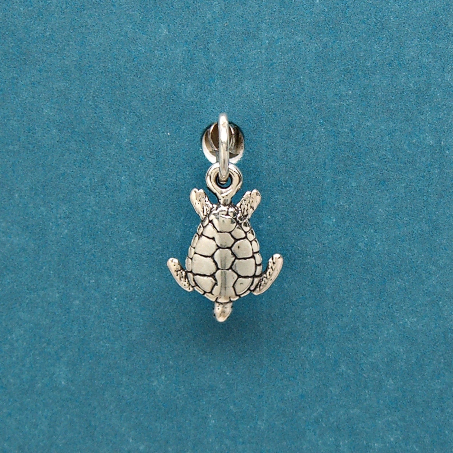 Sea Turtle Sterling Silver Mini Charm for Bracelet or Anklet