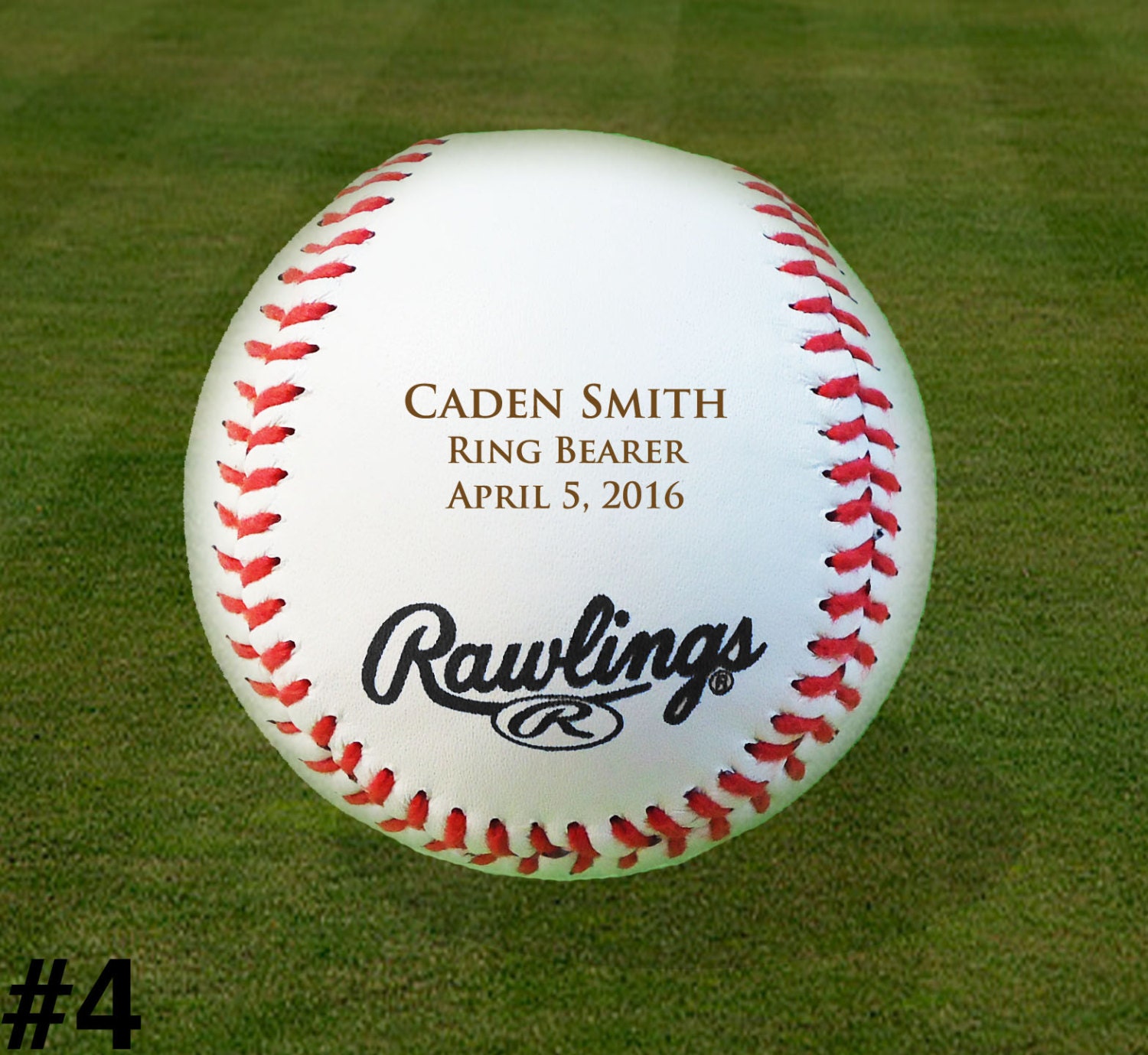 Ring Bearer Gift Engraved Baseball Groomsmen Birthday