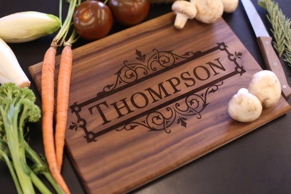 Personalized Cutting Board Christmas Gift Bridal Shower Gift Wedding Gift Engraved (Item Number MHD20020) by braggingbags