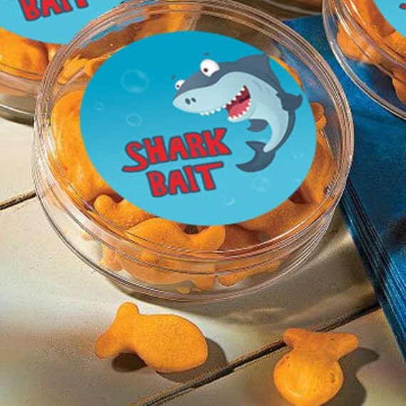 Items similar to Instant Download! Shark Bait Birthday Sticker/Label - Digital File on Etsy