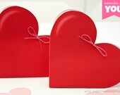 Red HEART Favor Box - DIY Printable Valentine's Day Gift Box // Wedding Favor // Bridal Shower // Baby Shower // Love - Instant Download Il_170x135