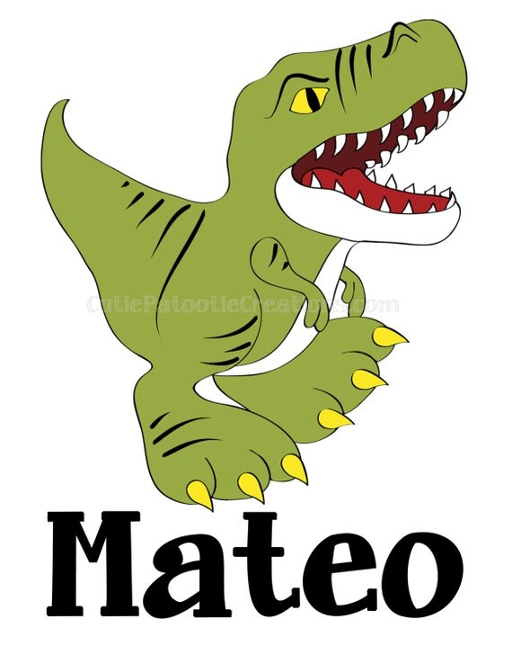 Tyrannosaurus T Rex Dinosaur T Shirt or Bodysuit Personalized Il_570xn