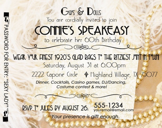 1920S Speakeasy Invitations 4