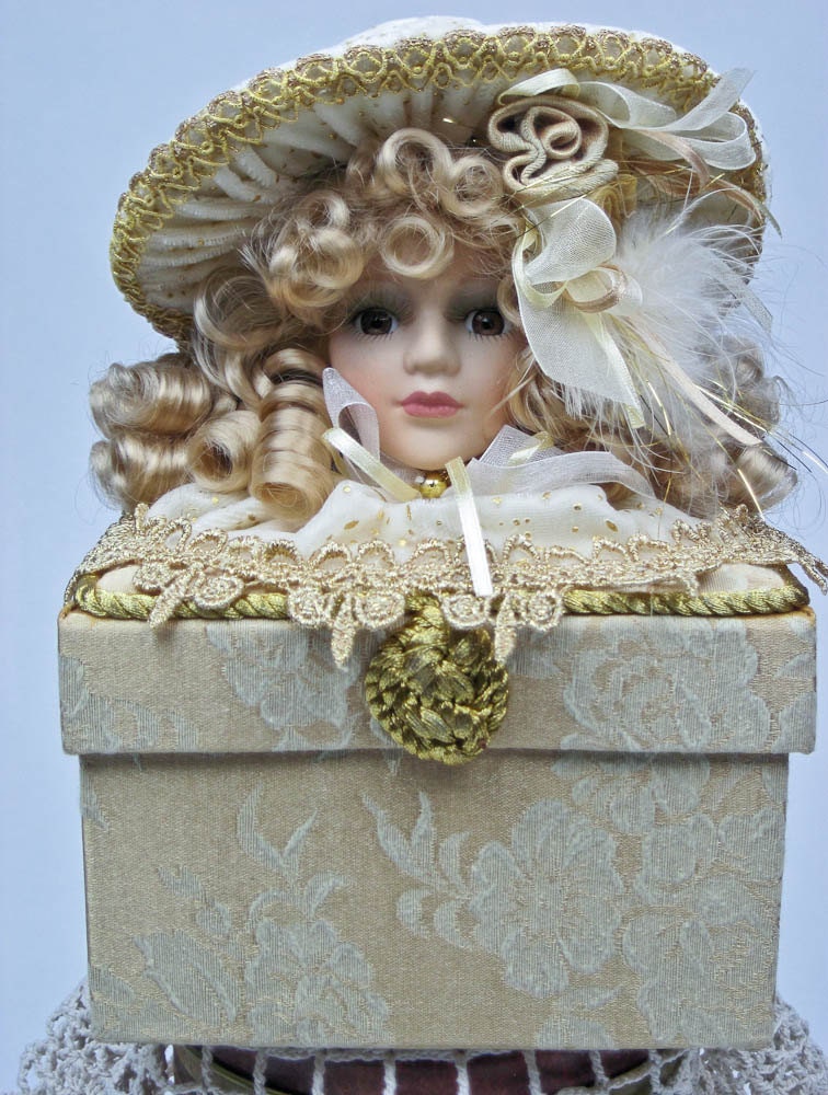 antique doll storage box