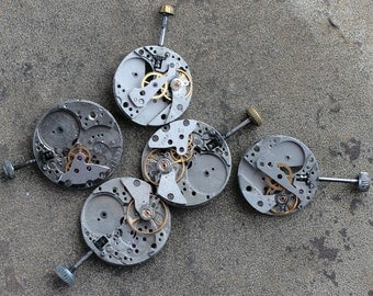 Vintage watch movements -- set of 5