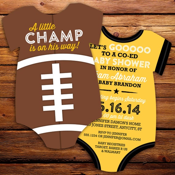 Football Baby Shower Invitations Template 7