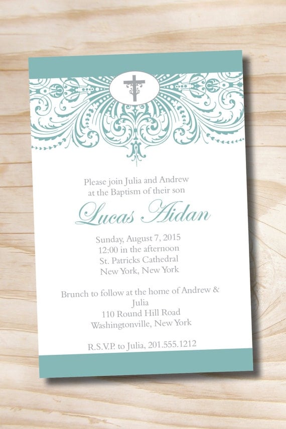 Personalized Baptism Invitation Free 3