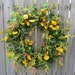 Fall Wreath - Fall / Everyday Ginkgo Leaf Wreath - Green and Yellow Natural Wreath with Ginkgo and Berries