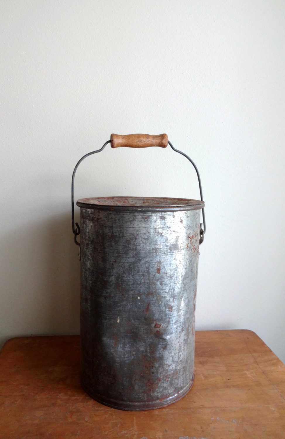 Late 1800's Antique Tin Flour Bucket
