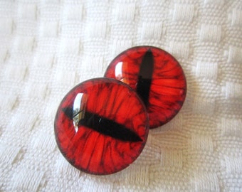 Glass dragon eyes for jewelry making or crafts 20mm cabochons