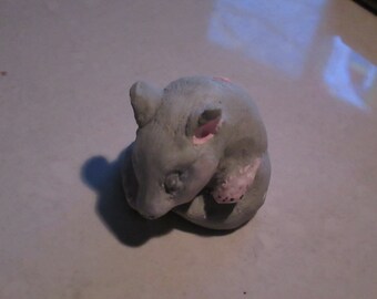 netsuke,Mouse, sleeping baby...Notsuke...copy of an antique...so not-netsuke...hahaha Micha Graytail
