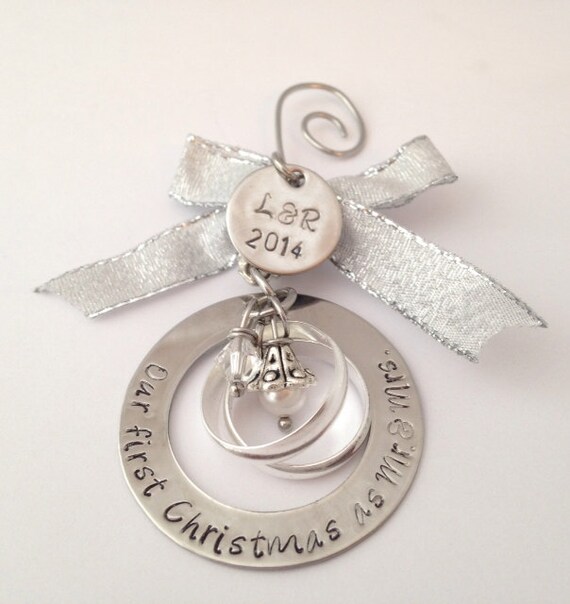 personalized wedding christmas ornament our first by personalized wedding christmas ornament our first by