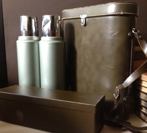 Vintage Stanley Aladdin Double Coffee Thermos // Lunch Box